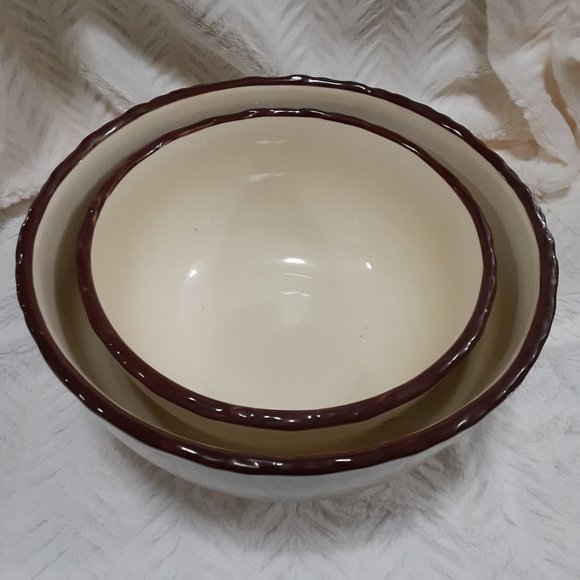 Celebrating Home Serve/Bake Bowls, Somerset-Bird motif, Set of 2, Stoneware NEW - Picture 4 of 11